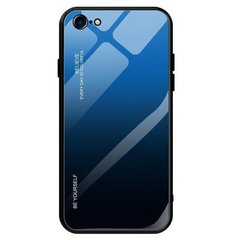 Чехол Gradient для Iphone 7 / Iphone 8 бампер накладка Blue-Black