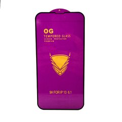 Защитное стекло OG 6D Full Glue для Iphone 13 полноэкранное черное