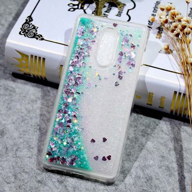 Чехол Glitter для Xiaomi Redmi 5 Plus (5.99") Бампер Жидкий блеск бирюзовый