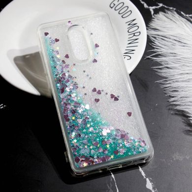 Чехол Glitter для Xiaomi Redmi 5 Plus (5.99") Бампер Жидкий блеск бирюзовый