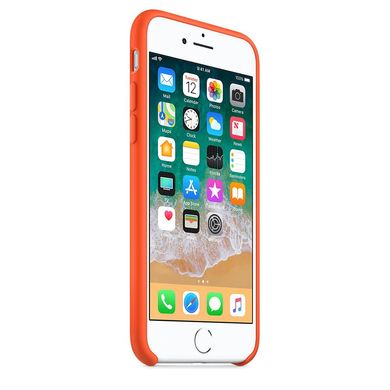 Чехол Silicone Сase для Iphone 7 / Iphone 8 бампер накладка Spicy Orange
