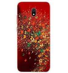 Чехол Print для Xiaomi Redmi 8A силиконовый бампер Butterflies Red
