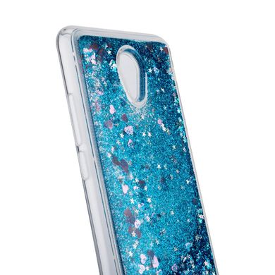 Чохол Glitter для Meizu M5 Note Бампер Рідкий блиск синій