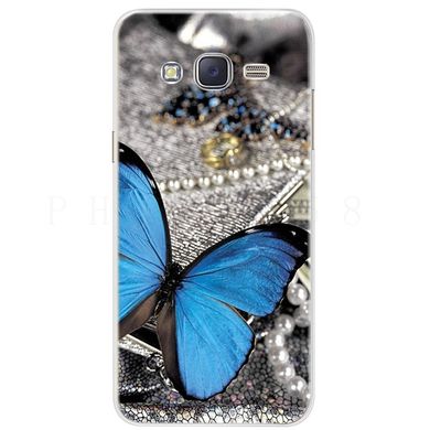 Чехол Print для Samsung J7 2015 / J700H / J700 / J700F силиконовый бампер с рисунком Butterfly
