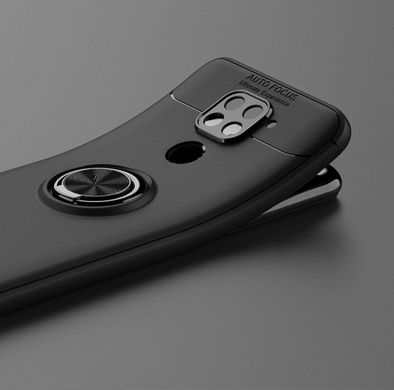 Чехол TPU Ring для Xiaomi Redmi Note 9 бампер с подставкой кольцом Black