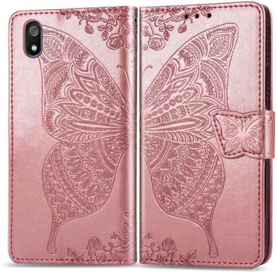 Чехол Butterfly для Xiaomi Redmi 7A книжка кожа PU розовый