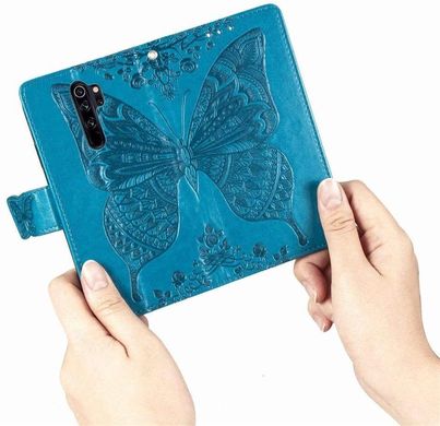 Чохол Butterfly для Xiaomi Redmi Note 8 Pro Книжка шкіра PU блакитний