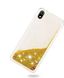 Чехол Glitter для Xiaomi Redmi 7A Бампер Жидкий блеск Аквариум Золотой
