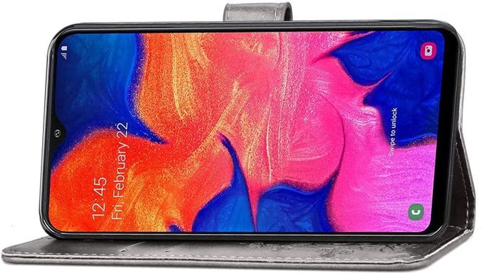 Чехол Clover для Samsung Galaxy A10 2019 / A105 книжка кожа PU серый