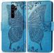 Чехол Butterfly для Xiaomi Redmi Note 8 Pro Книжка кожа PU голубой