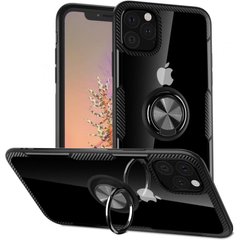 Чохол Crystal для Iphone 11 Pro Max бампер протиударний з підставкою Transparent Black