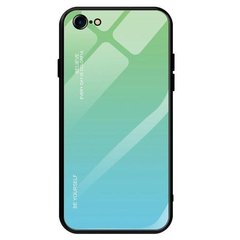Чехол Gradient для Iphone 7 / Iphone 8 бампер накладка Green-Blue
