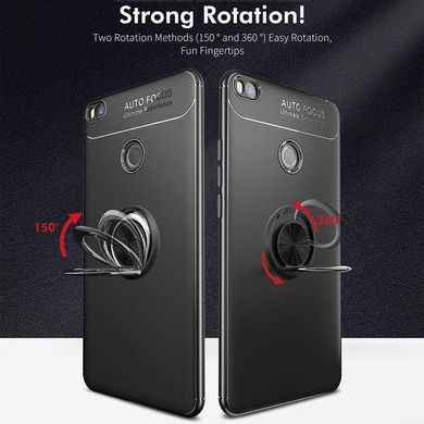 Чохол TPU Ring для Xiaomi Mi Max 2 бампер оригінальний Black з кільцем