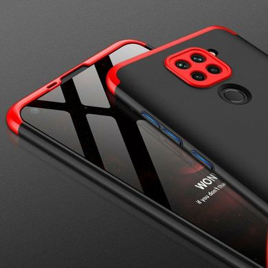 Чехол GKK 360 для Xiaomi Redmi 10X бампер противоударный Black-Red