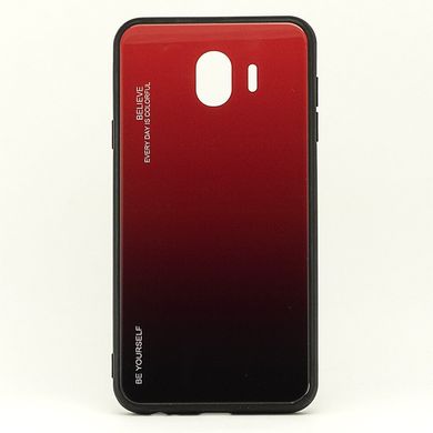 Чехол Gradient для Samsung J4 2018 / J400 бампер накладка Black-Red
