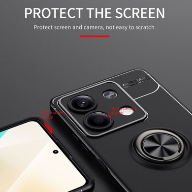 Чехол TPU RIng для Xiaomi Redmi Note 13 5G бампер противоударный с кольцом Black