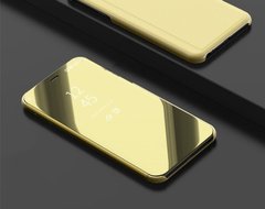 Чехол Mirror для Huawei Y6 2018 / Y6 Prime 2018 книжка зеркальный Clear View Gold