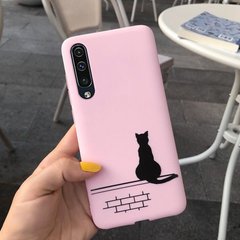 Чехол Style для Samsung Galaxy A30s 2019 / A307F силиконовый бампер Розовый Cat