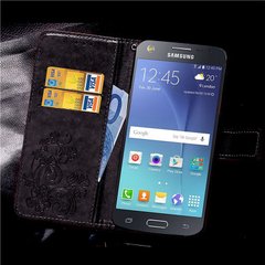 Чохол Clover для Samsung Galaxy J7 2015 J700 книжка жіночий чорний