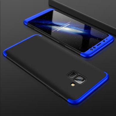 Чохол GKK 360 для Samsung A8 Plus / A730F бампер накладка Black-Blue