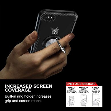 Чехол Crystal для Iphone SE 2020 бампер противоударный Transparent Black