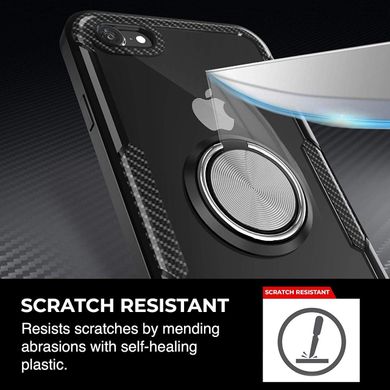 Чехол Crystal для Iphone SE 2020 бампер противоударный Transparent Black