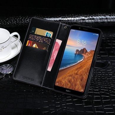 Чохол Croc для Xiaomi Redmi 7A книжка шкіра PU чорний