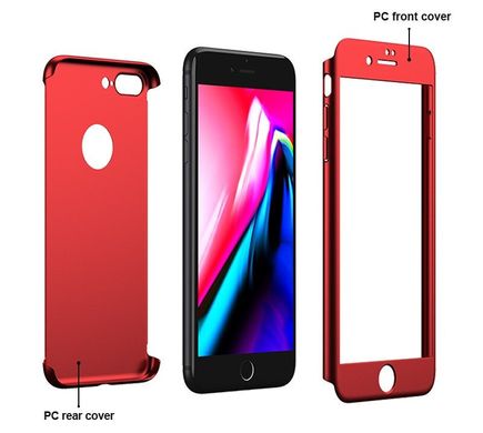 Чохол Ipaky для Iphone 7 Plus / Iphone 8 Plus бампер + скло 100% оригінальний з вирізом 360 Red