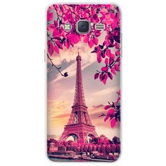 Чехол Print для Samsung J7 2015 / J700H / J700 / J700F силиконовый бампер с рисунком Paris in flowers