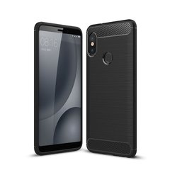 Чехол Carbon для Xiaomi Redmi Note 6 Pro бампер черный