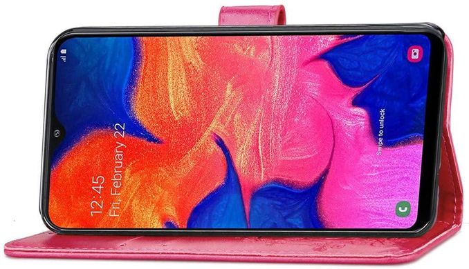 Чехол Clover для Samsung Galaxy A10 2019 / A105 книжка кожа PU малиновый