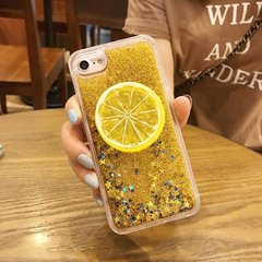 Чохол Glitter для Iphone 6 / 6s Бампер Рідкий блиск Lemon