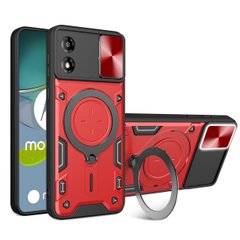 Чехол Magnetic Shield для Motorola Moto E13 бампер противоударный с подставкой Red