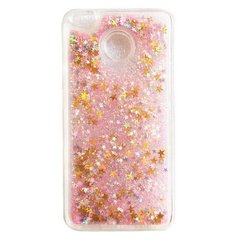 Чехол Glitter для Huawei P8 lite 2017 / P9 lite 2017 Бампер Жидкий блеск звезды Розовый