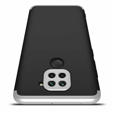Чохол GKK 360 для Xiaomi Redmi 10X бампер протиударний Black-Silver