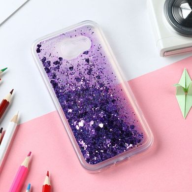Чехол Glitter для Samsung Galaxy A3 2016 / A310 Бампер Жидкий блеск фиолетовый