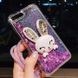 Чехол Glitter для Iphone 7 Plus / 8 Plus бампер жидкий блеск Заяц Фиолетовый