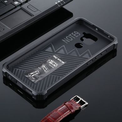 Чехол Shockproof Shield для Xiaomi Redmi Note 9 бампер противоударный с подставкой Black