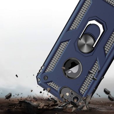 Чехол Shield для Iphone 6 / 6s бронированный Бампер с подставкой Dark-Blue