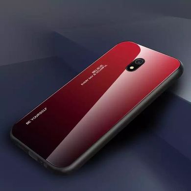 Чехол Gradient для Xiaomi Redmi 8A бампер накладка Red-Black