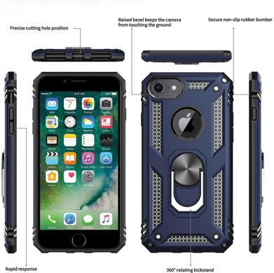 Чехол Shield для Iphone 6 / 6s бронированный Бампер с подставкой Dark-Blue