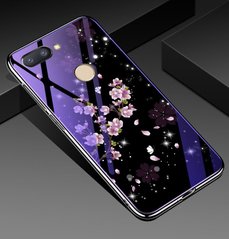 Чехол Glass-case для Xiaomi Mi 8 Lite бампер накладка Sakura