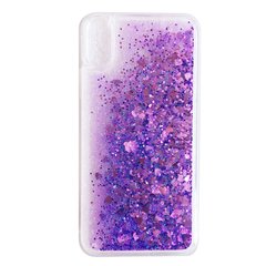 Чехол Glitter для Xiaomi Redmi 7A Бампер Жидкий блеск Аквариум Фиолетовый