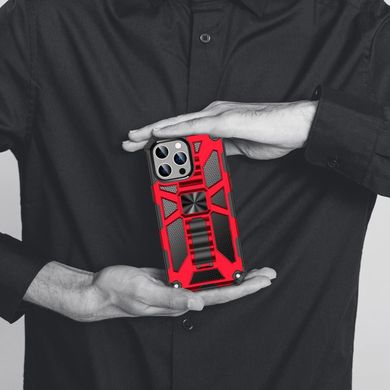 Чехол Shockproof Shield для Iphone 15 Pro Max бампер противоударный с подставкой Red