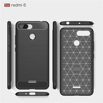 Чехол Carbon для Xiaomi Redmi 6 бампер Черный