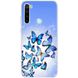 Чехол Print для Xiaomi Redmi Note 8T силиконовый бампер Butterflies Blue