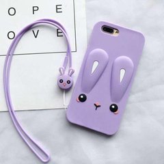 Чохол Funny-Bunny 3D для IPhone SE 2020 Бампер гумовий бузковий