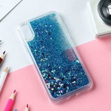 Чохол Glitter для Xiaomi Redmi 7A Бампер Рідкий блиск Акваріум Синій