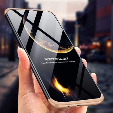 Чехол GKK 360 для Samsung Galaxy A30S / A307 Бампер оригинальный Black-Gold