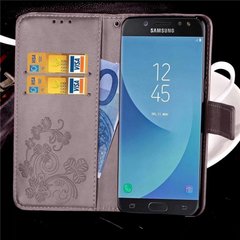 Чехол Clover для Samsung Galaxy J5 2017 / J530 книжка кожа PU серый